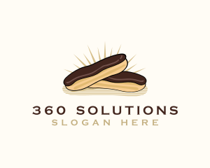 Chocolate Eclair Dessert logo design