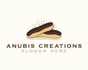 Chocolate Eclair Dessert logo design