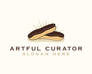 Chocolate Eclair Dessert logo design