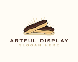 Chocolate Eclair Dessert logo design