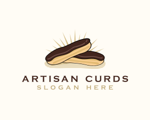 Chocolate Eclair Dessert logo design