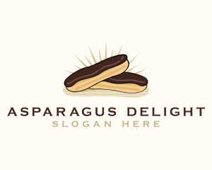 Chocolate Eclair Dessert logo design