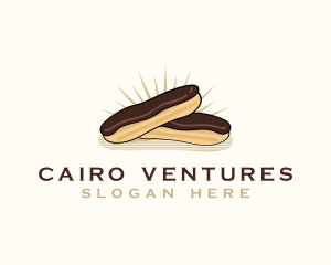 Chocolate Eclair Dessert logo design