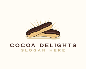 Chocolate Eclair Dessert logo design