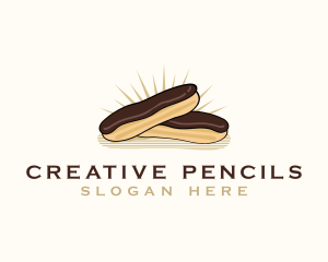 Chocolate Eclair Dessert logo design