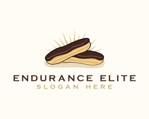 Chocolate Eclair Dessert logo design