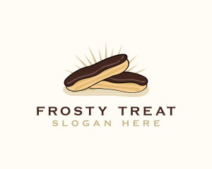 Chocolate Eclair Dessert logo design