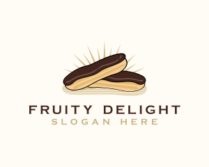 Chocolate Eclair Dessert logo design