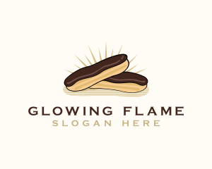 Chocolate Eclair Dessert logo design