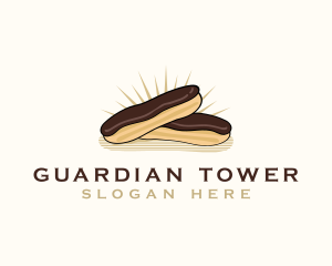 Chocolate Eclair Dessert logo design