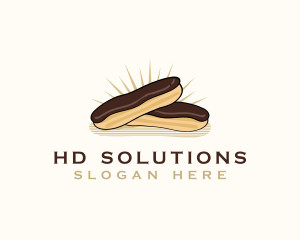 Chocolate Eclair Dessert logo design