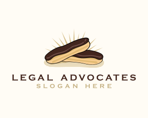 Chocolate Eclair Dessert logo design