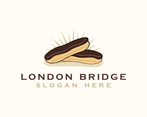 Chocolate Eclair Dessert logo design