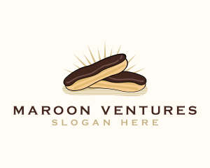 Chocolate Eclair Dessert logo design