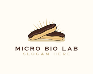 Chocolate Eclair Dessert logo design