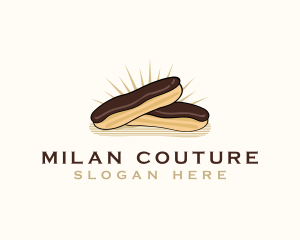 Chocolate Eclair Dessert logo design