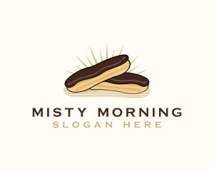 Chocolate Eclair Dessert logo design