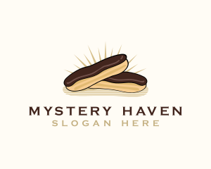 Chocolate Eclair Dessert logo design