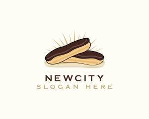 Chocolate Eclair Dessert logo design