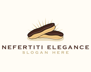 Chocolate Eclair Dessert logo design