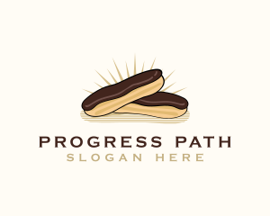 Chocolate Eclair Dessert logo design