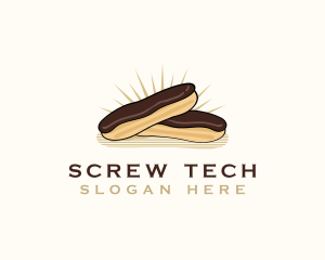 Chocolate Eclair Dessert logo design