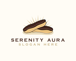 Chocolate Eclair Dessert logo design