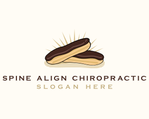 Chocolate Eclair Dessert logo design