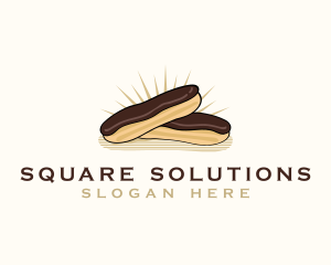 Chocolate Eclair Dessert logo design