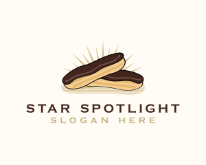 Chocolate Eclair Dessert logo design