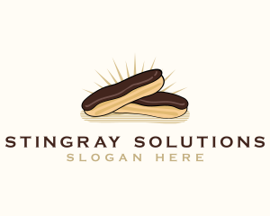 Chocolate Eclair Dessert logo design