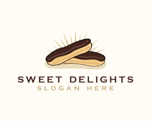 Chocolate - Chocolate Eclair Dessert logo design