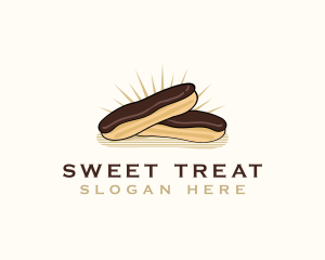 Chocolate Eclair Dessert logo design