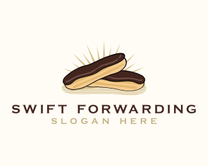 Chocolate Eclair Dessert logo design