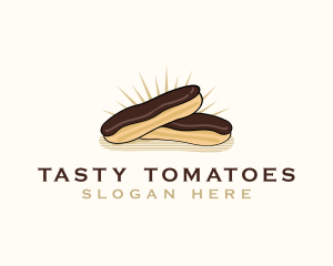 Chocolate Eclair Dessert logo design