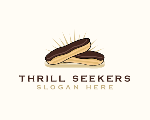 Chocolate Eclair Dessert logo design