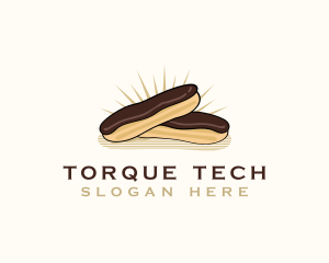 Chocolate Eclair Dessert logo design