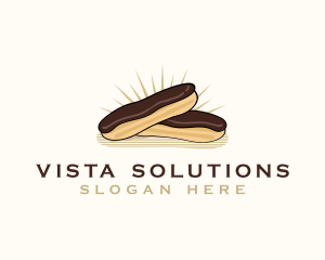 Chocolate Eclair Dessert logo design