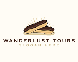 Chocolate Eclair Dessert logo design