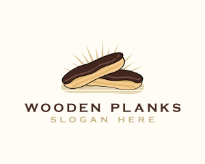 Chocolate Eclair Dessert logo design