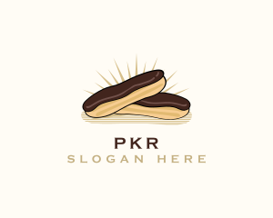 Chocolate Eclair Dessert logo design