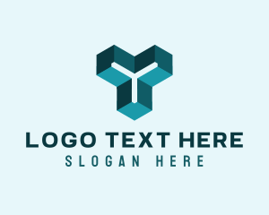 Three-dimensional - 3D Tech Letter Y logo design