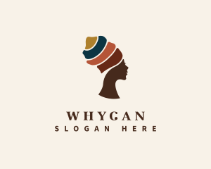 Traditional - African Turban Woman logo design