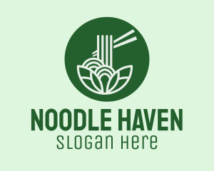 Noodle - Organic Noodle Bowl Chopsticks logo design