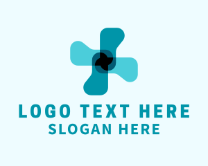 Teal - Wind Propeller Fan logo design