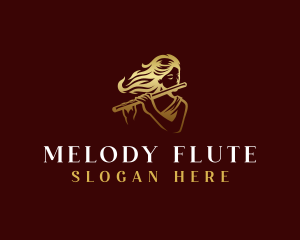 Flute Musician Performer logo design