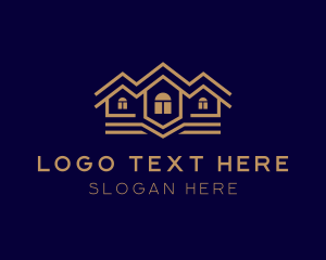 Roofing - Residential Mansion Roof logo design