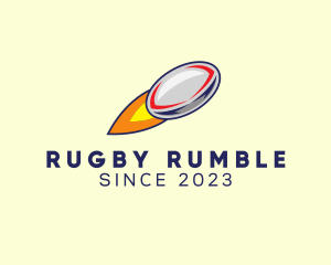 Rugby - Rugby Ball Rocket logo design