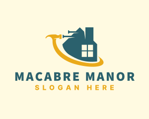 House Maintenance Hammer logo design