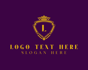 Regal - Crown Shield Monarch logo design